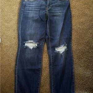 Judy Blue Dark Wash Distressed Boyfriend Jeans
